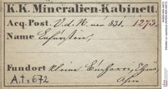 Etiketten zu Lapislazuli (NHMW-MIN-At672)